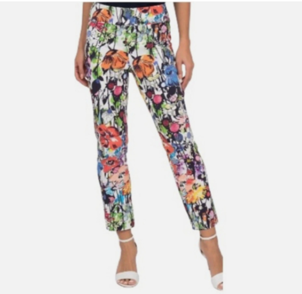 Joseph Ribkoff Pull On Pants Floral Print Multicolor size US 4, summer, casual